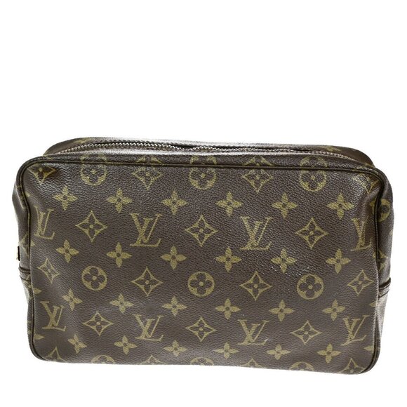 LOUIS VUITTON Trousse Toilette 28 Clutch Hand Bag Monogram Brown - Picture 1 of 15